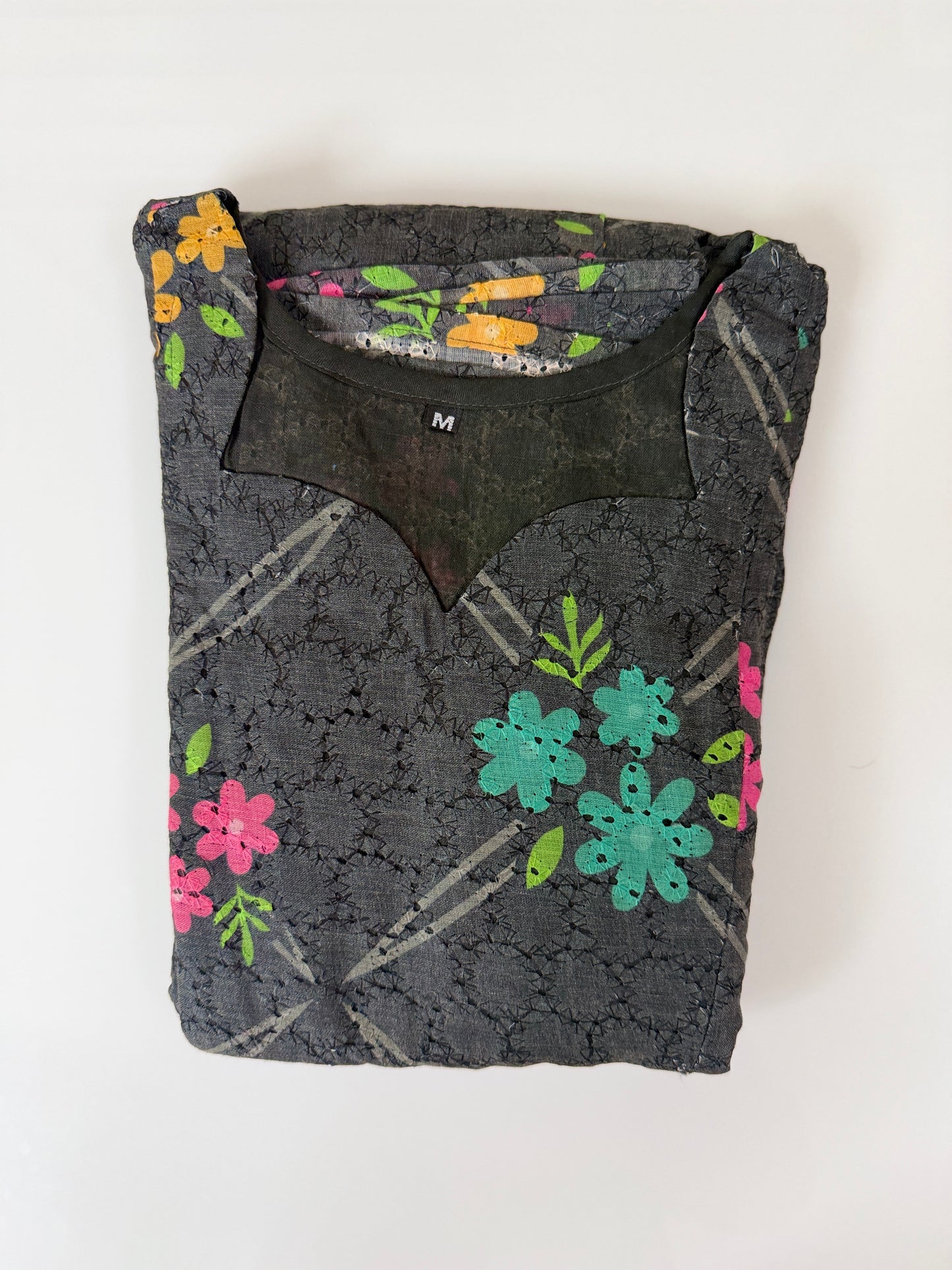 Grey Floral Print Hakoba Feeding Maxi