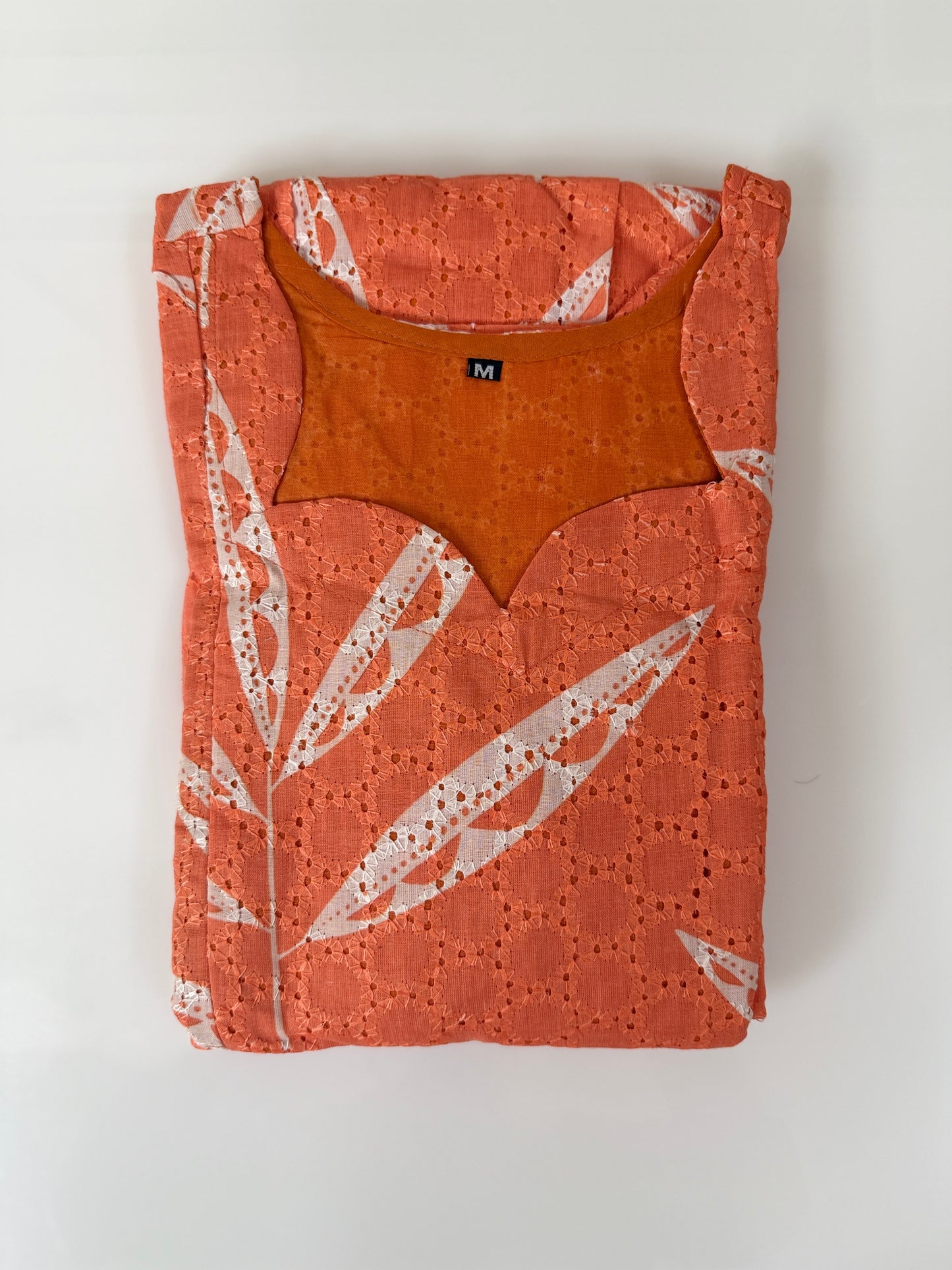 Peach Leaf Print Hakoba Feeding Maxi