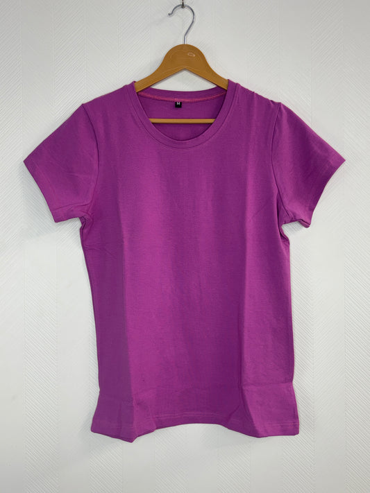 Purple Solid Women's T-Shirt