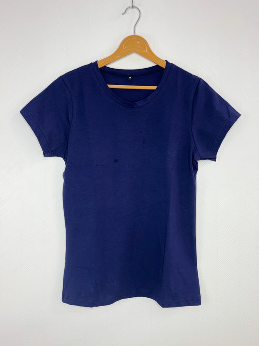 Navy Blue Solid Women's T-Shirt