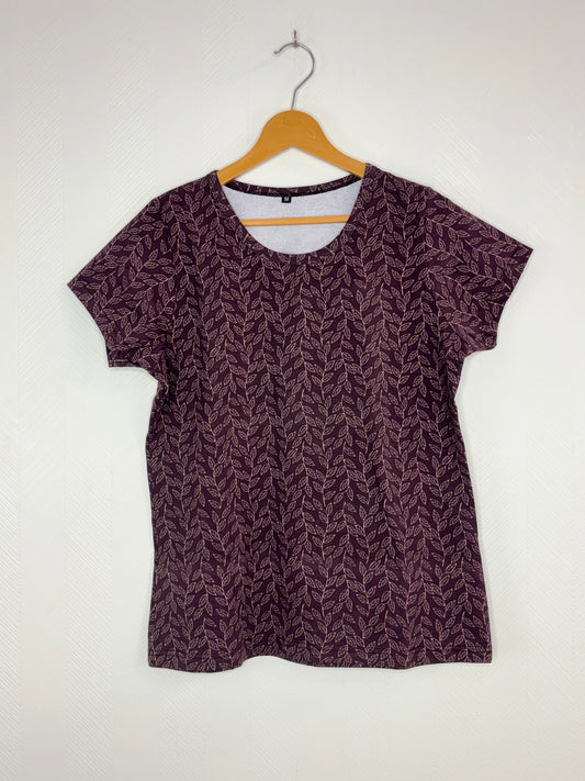 Wine Leaf Print Women's T-Shirt