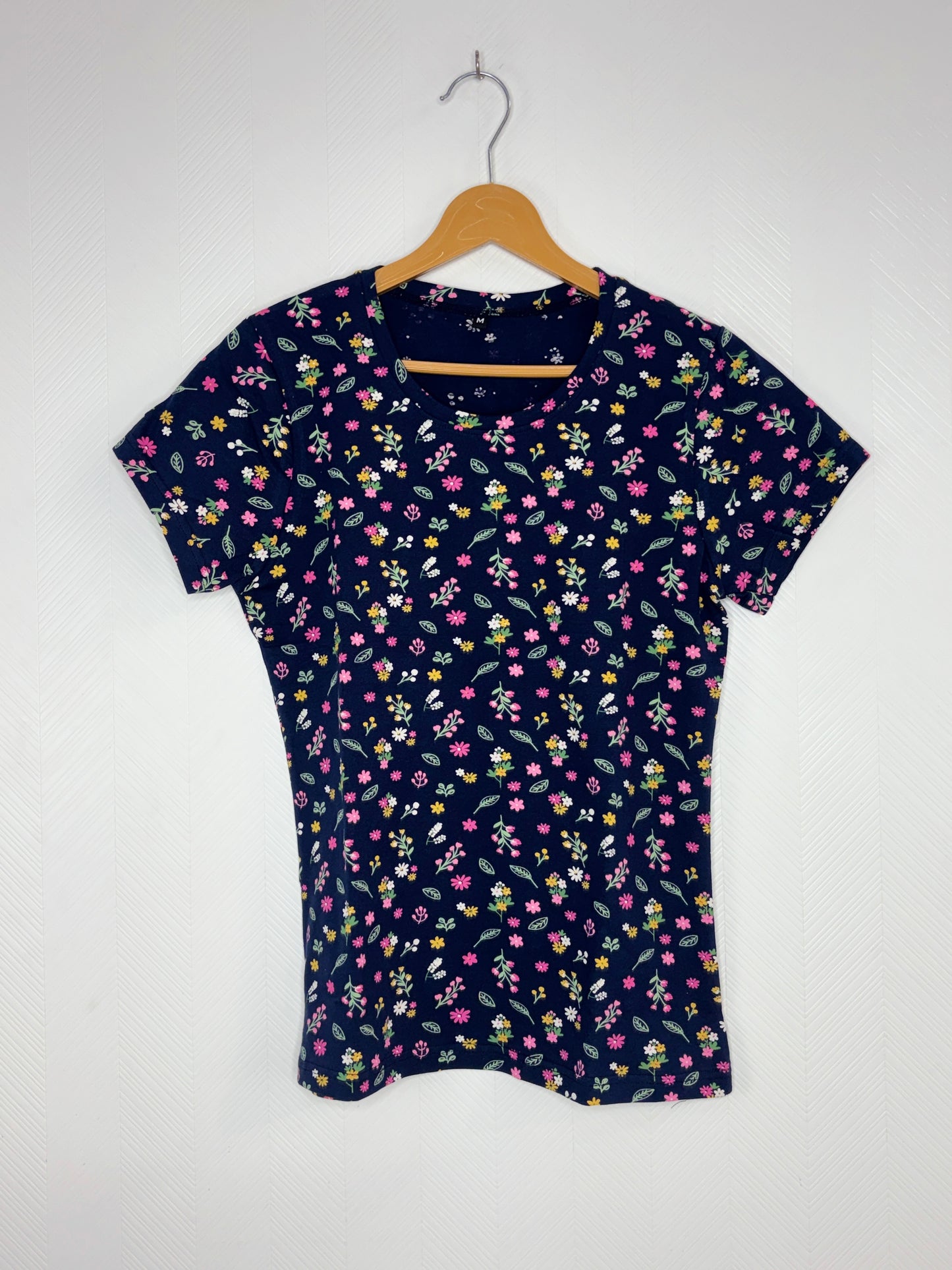 Navy Ditsy Floral Women's T-Shirt