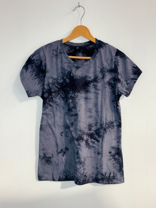 Grey Tie-Dye Print Women's T-Shirt
