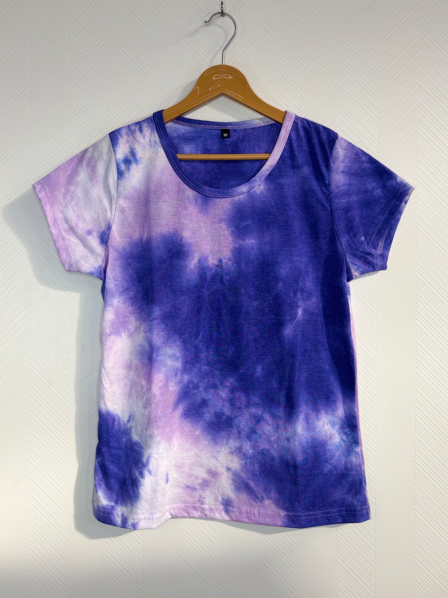 Purple Tie-Dye Print Women's T-Shirt