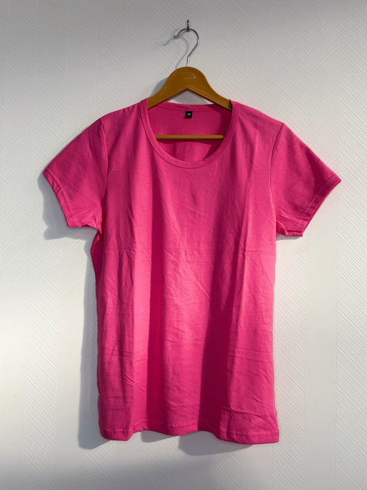 Pink Plain Women's T-Shirt