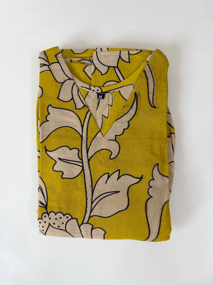 Kalamkari Prints Cotton Frocks Floral Print
