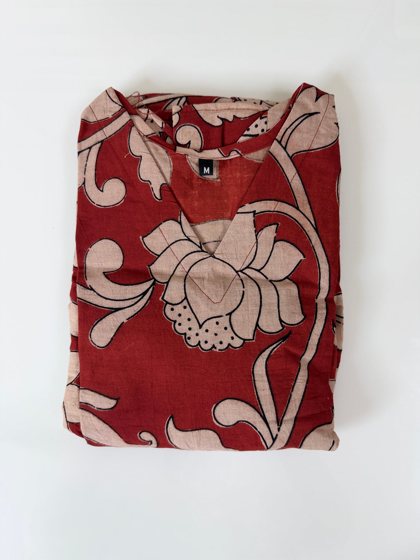 Kalamkari Prints Cotton Frocks Lotus Print