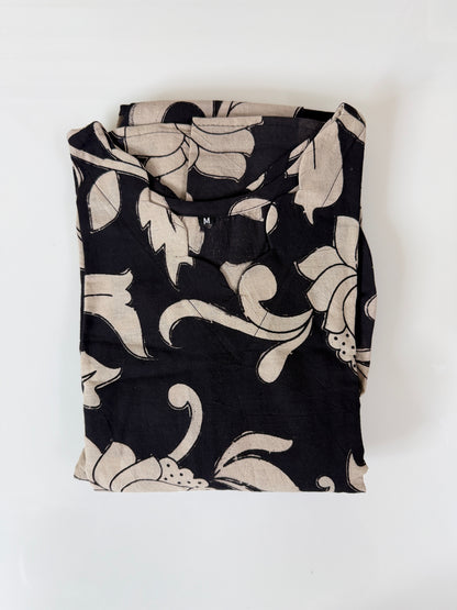 Kalamkari Prints Cotton Frocks Floral Vine Print
