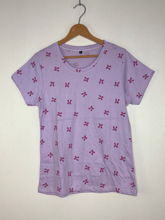 Lavender Bow Print Women's T-Shirt