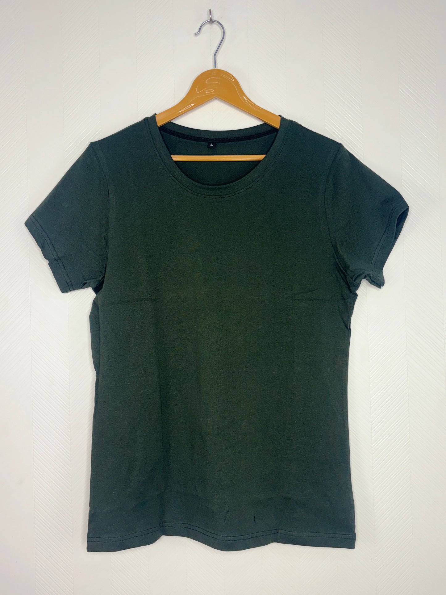 Dark Green Solid Women's T-Shirt