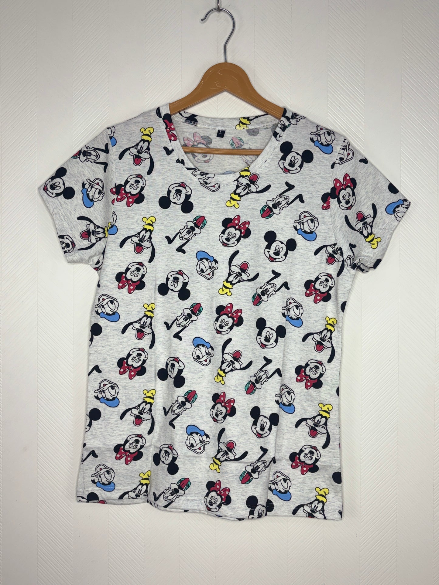 Light Grey Disney Character Print Women's T-Shirt