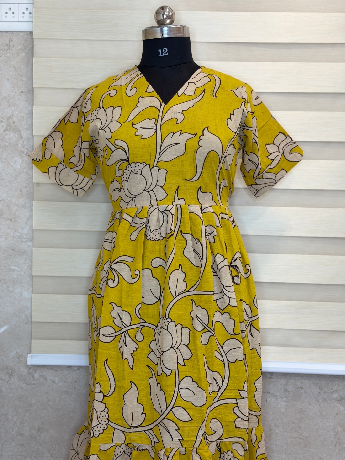 Kalamkari Prints Cotton Frocks Floral Print