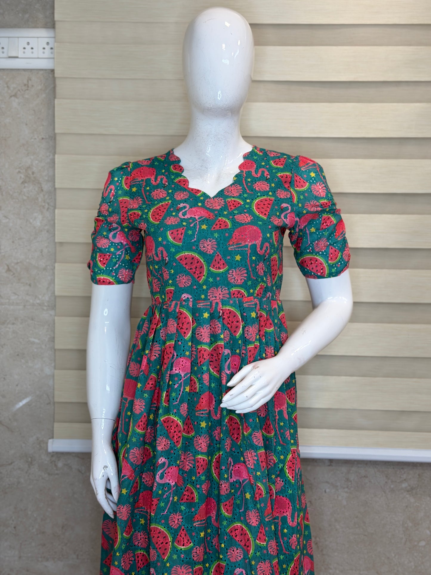 Teal Watermelon Flamingo Hakoba Non Feeding Maxi