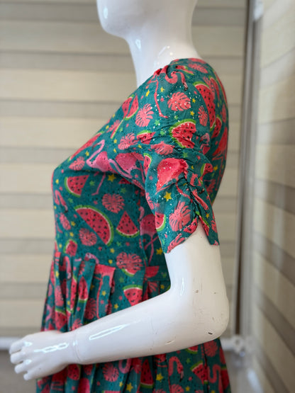 Teal Watermelon Flamingo Hakoba Non Feeding Maxi