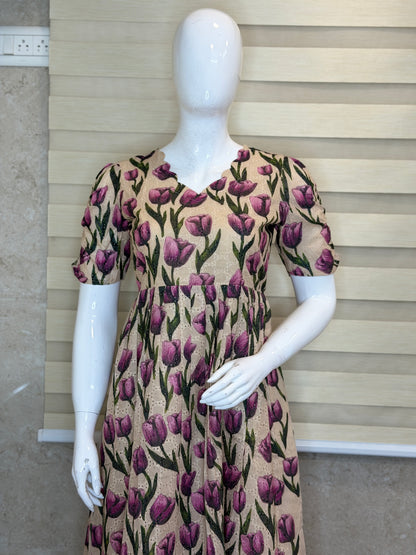 Cream Tulip Hakoba Non Feeding Maxi