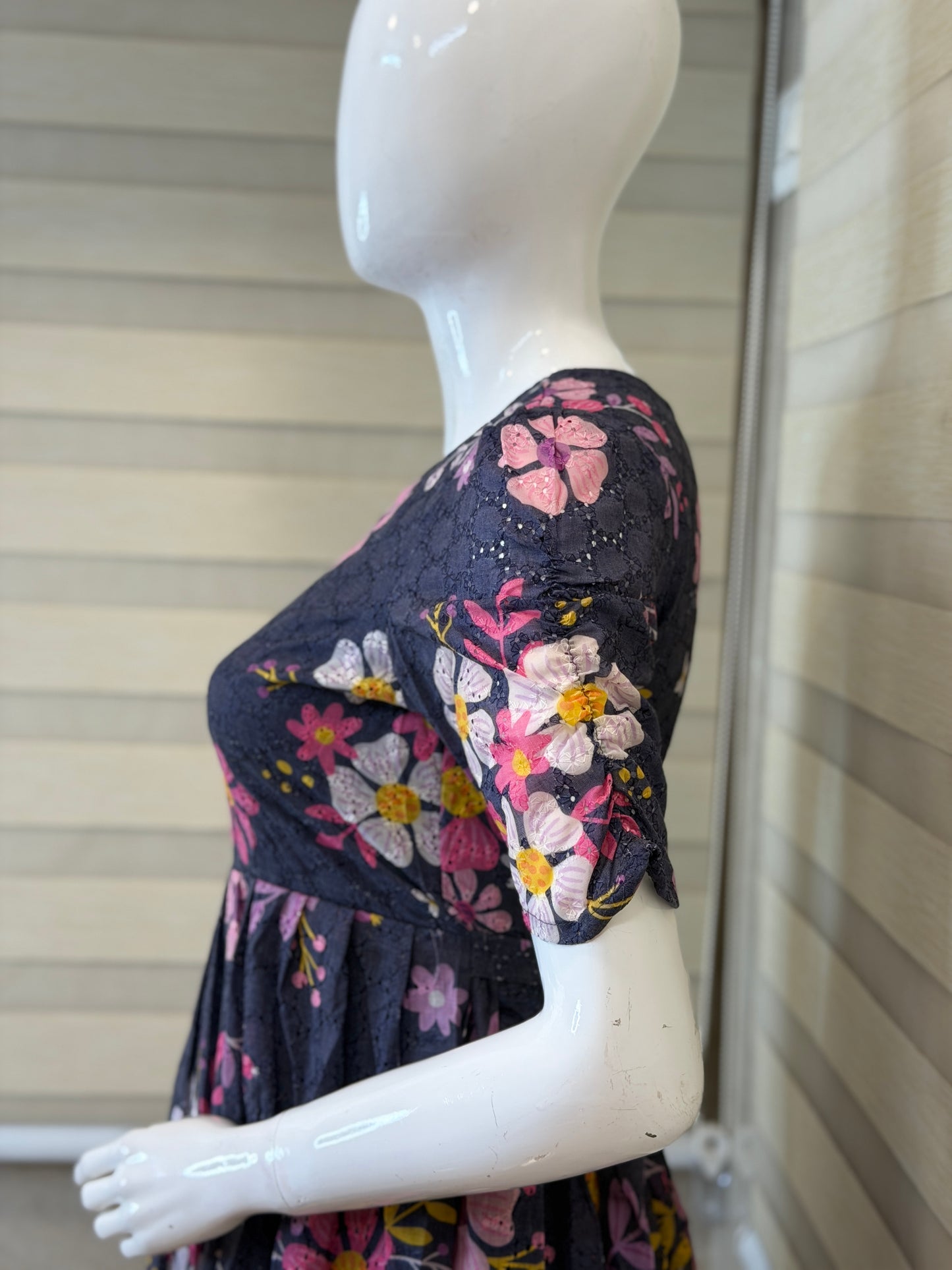 Navy Floral Hakoba Non Feeding Maxi