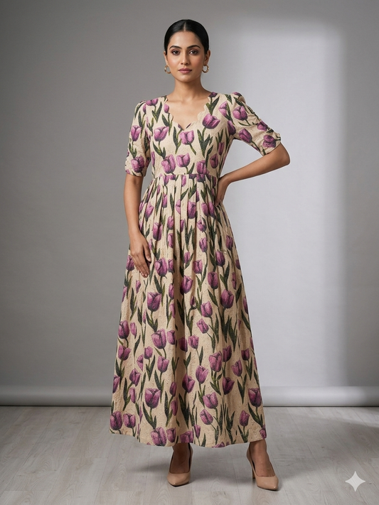 Cream Tulip Hakoba Non Feeding Maxi