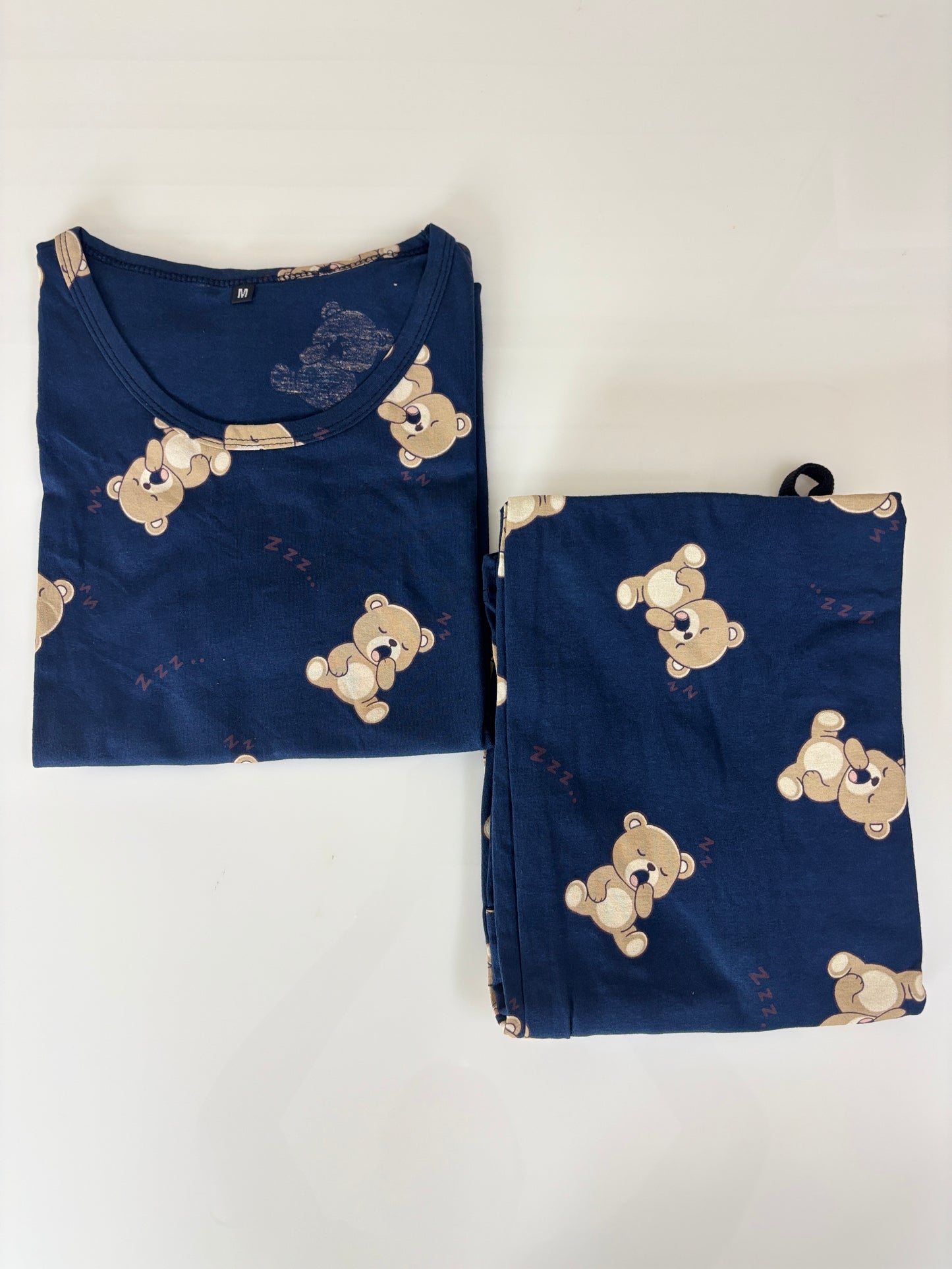 Women's Midnight Navy Teddy Bear Lounge T-Shirt & Pant Set