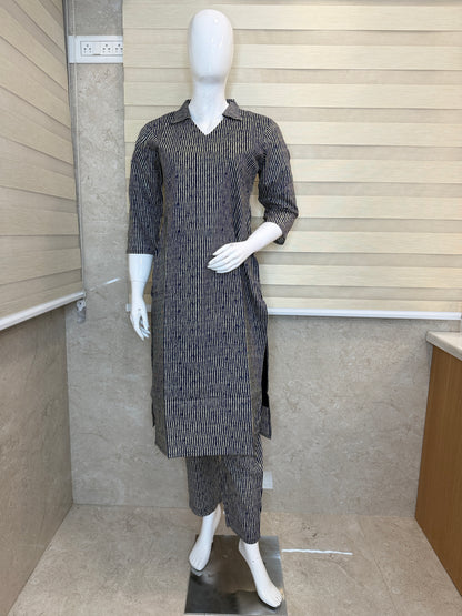 Navy Striped Print Outdoor Wear Co-ords