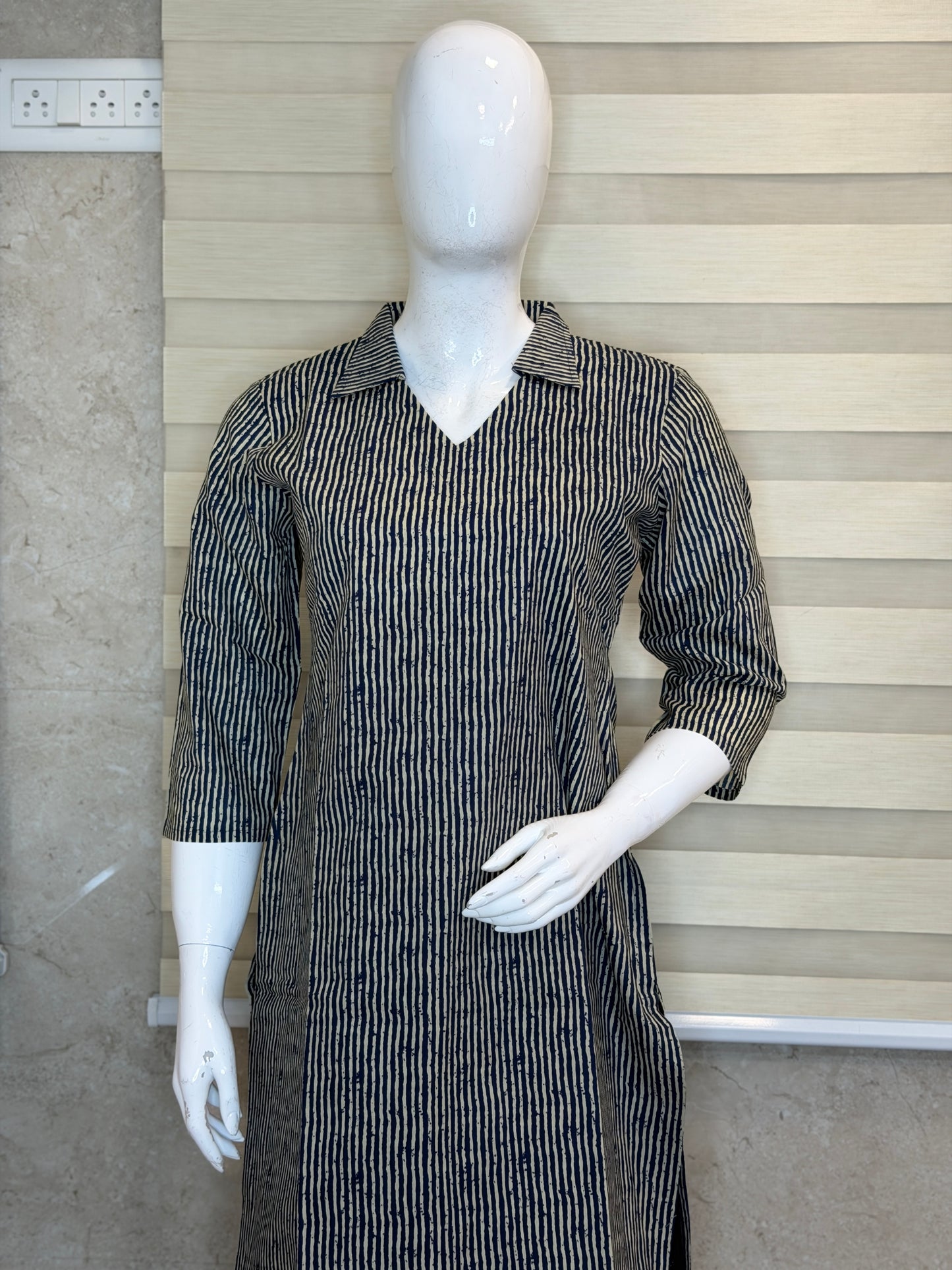 Navy Striped Print Outdoor Wear Co-ords