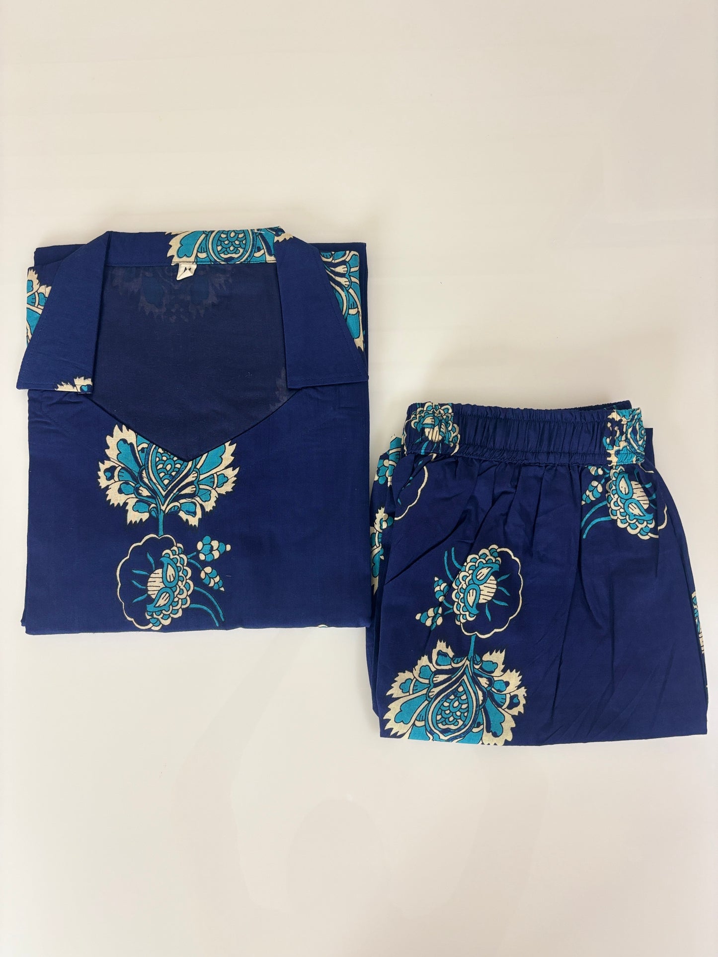 Navy Blue Floral Print Outdoor Wear Co-ords