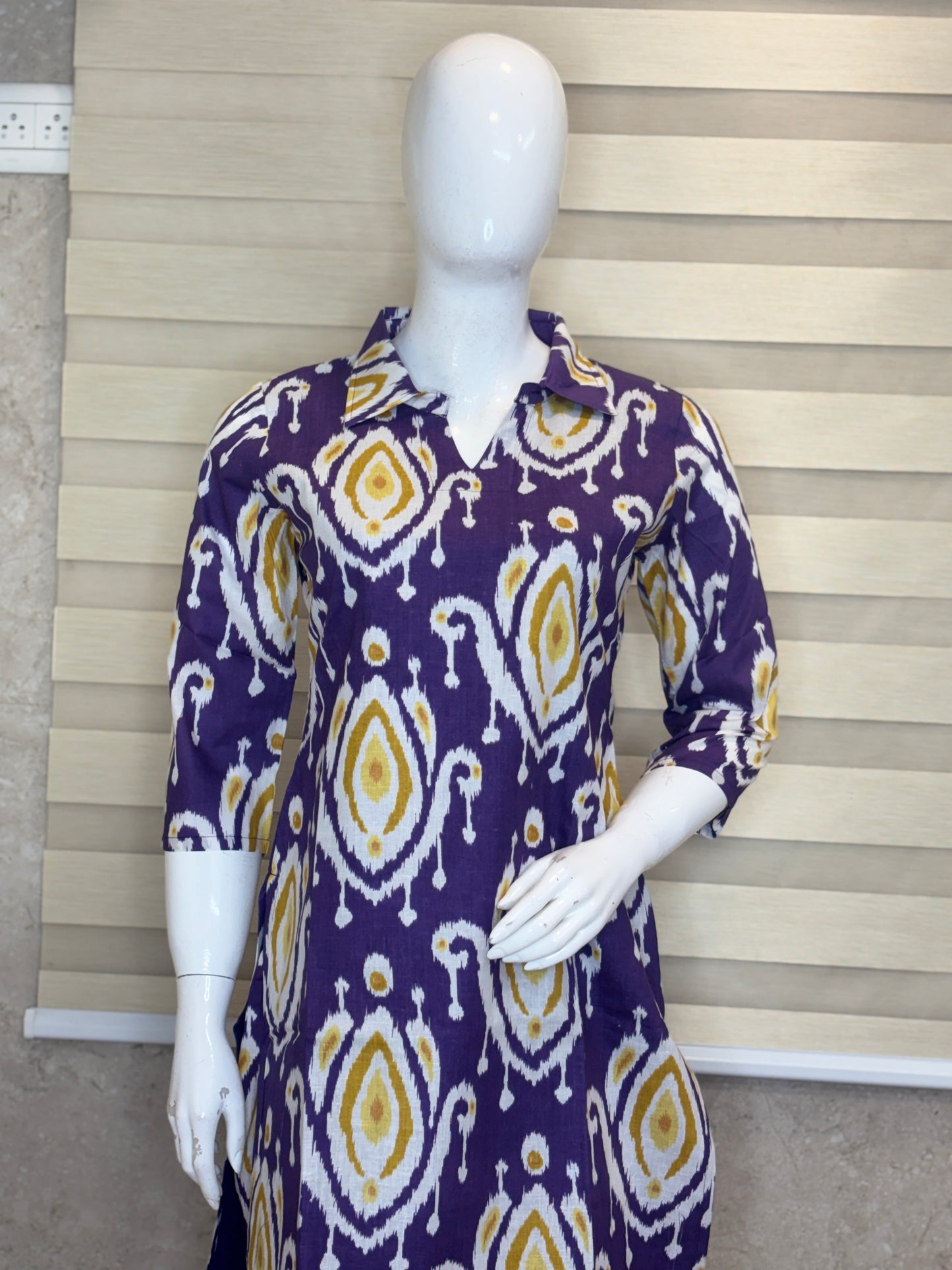 Purple Ikat Print Outdoor Wear Co-ords