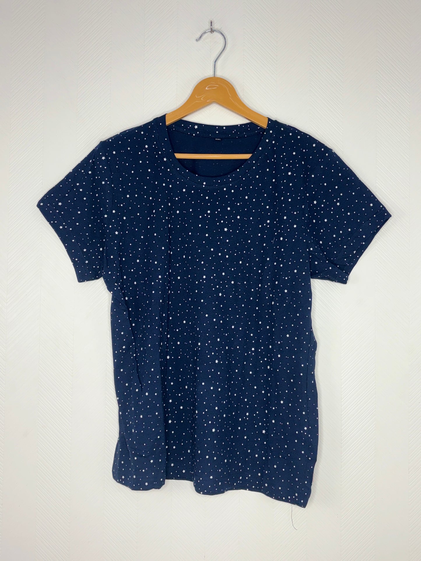 Navy Blue Star Print Women's T-Shirt