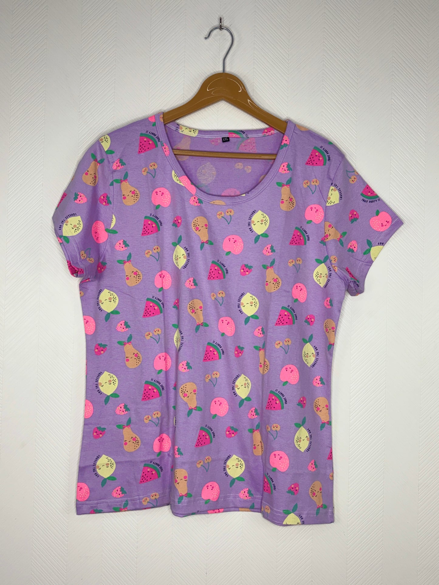 Lavender Fruit Print Women's T-Shirt