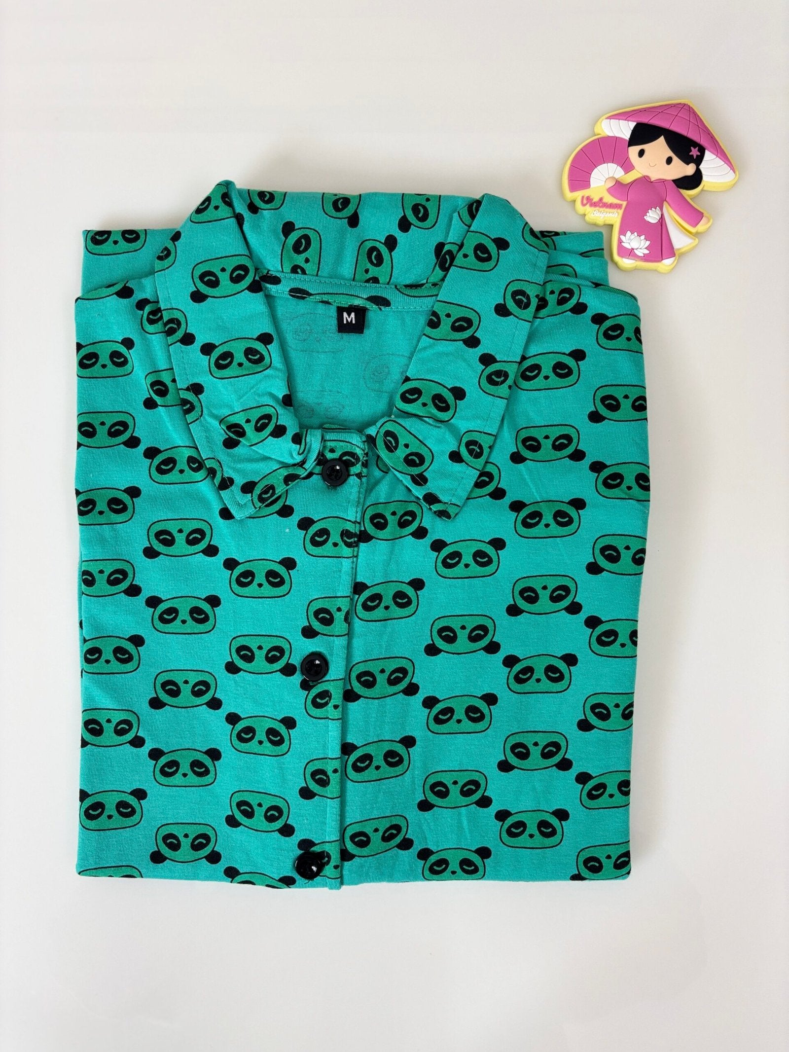 Turquoise Disney Series Printed Front Open Long Tunic