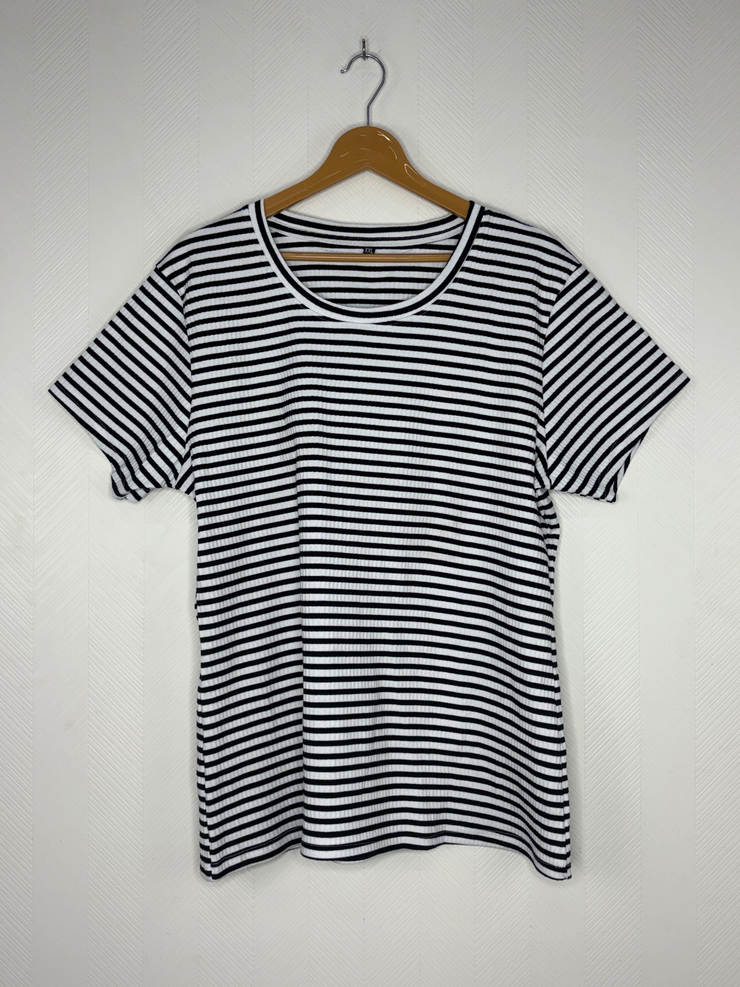 Black & White Horizontal Striped Women's T-Shirt