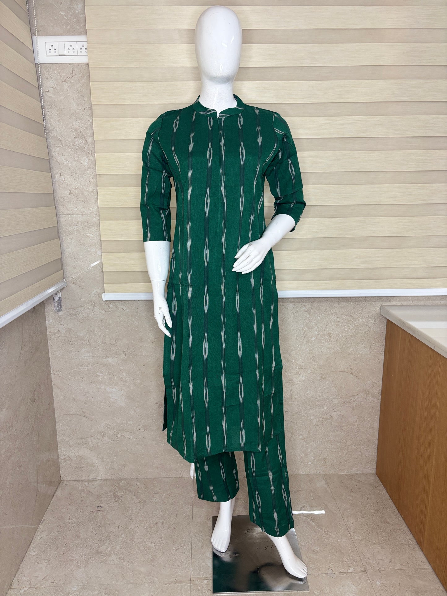 Bottle Green Ikat Stripe Women's Co-ords