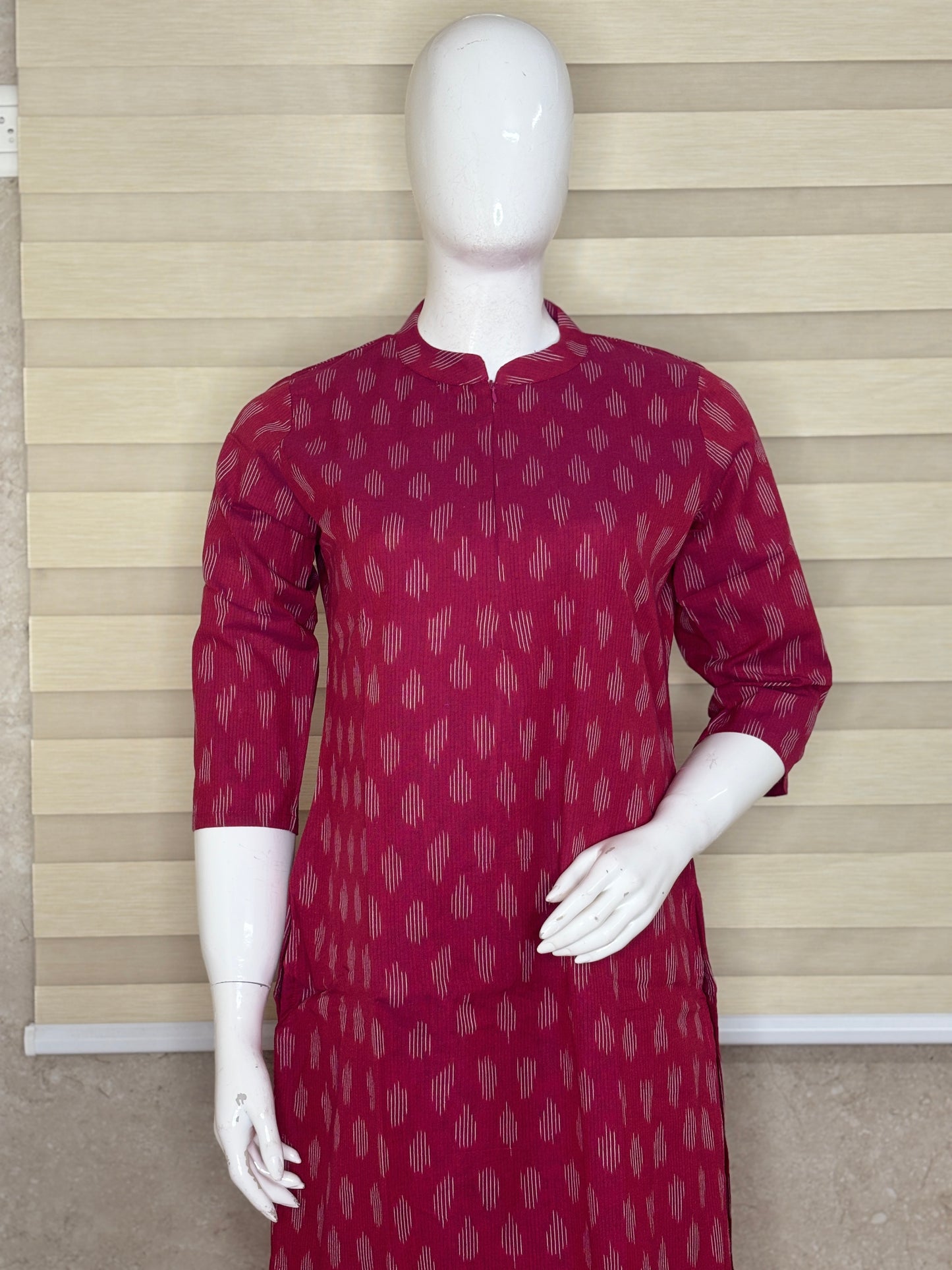 Wine Red Ikat Print Co-ords