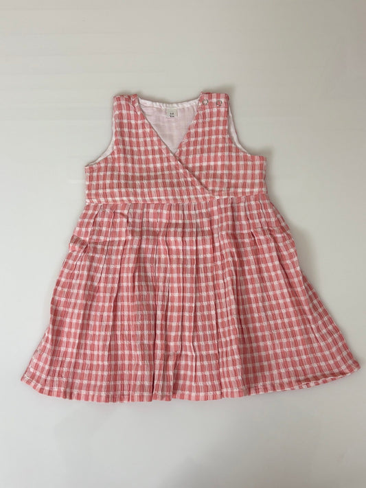Red Small Boxes Printed Unique Frock Outdoor Wear Set
