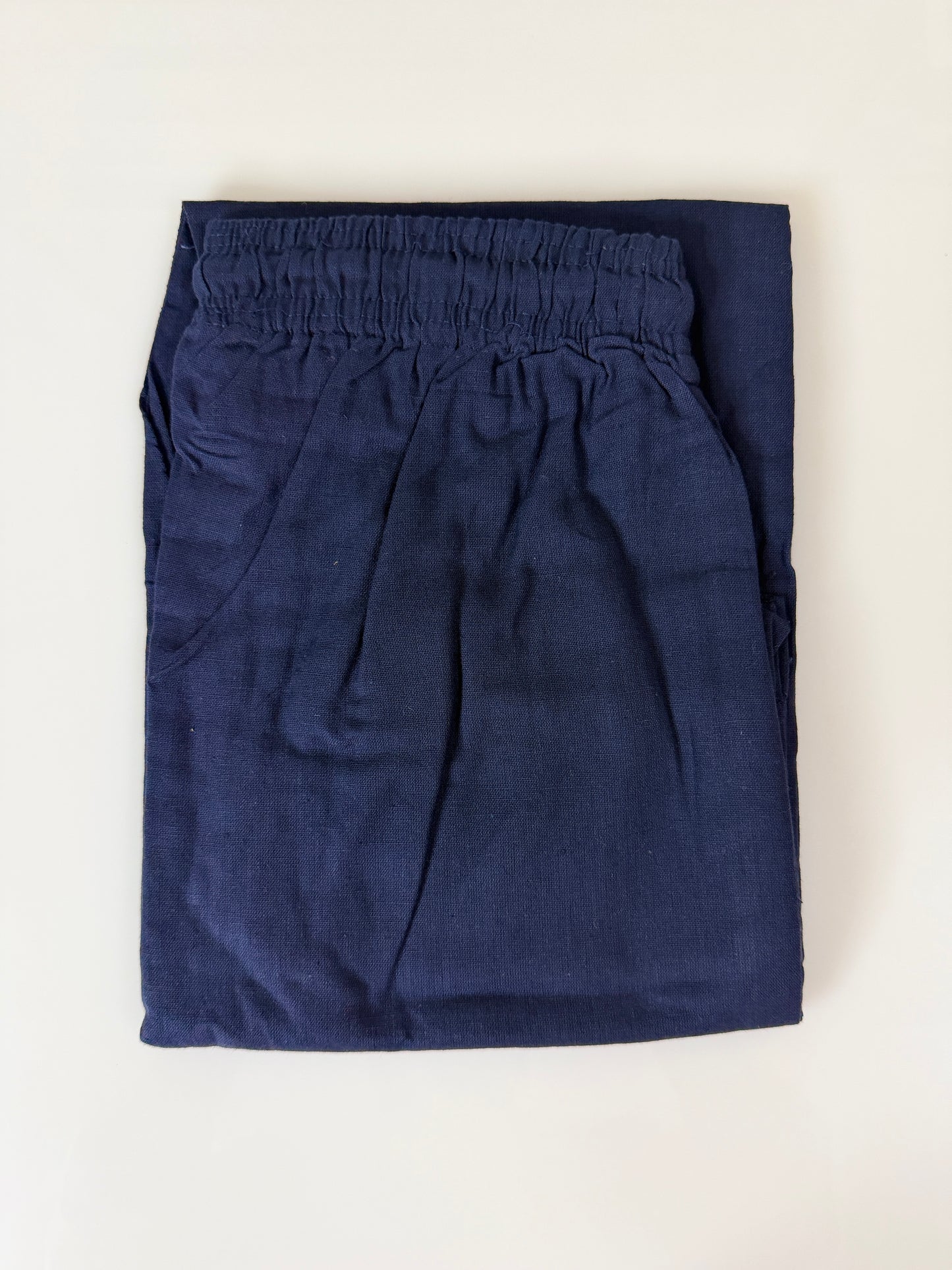 Navy Blue Solid Women's  Straight Pant