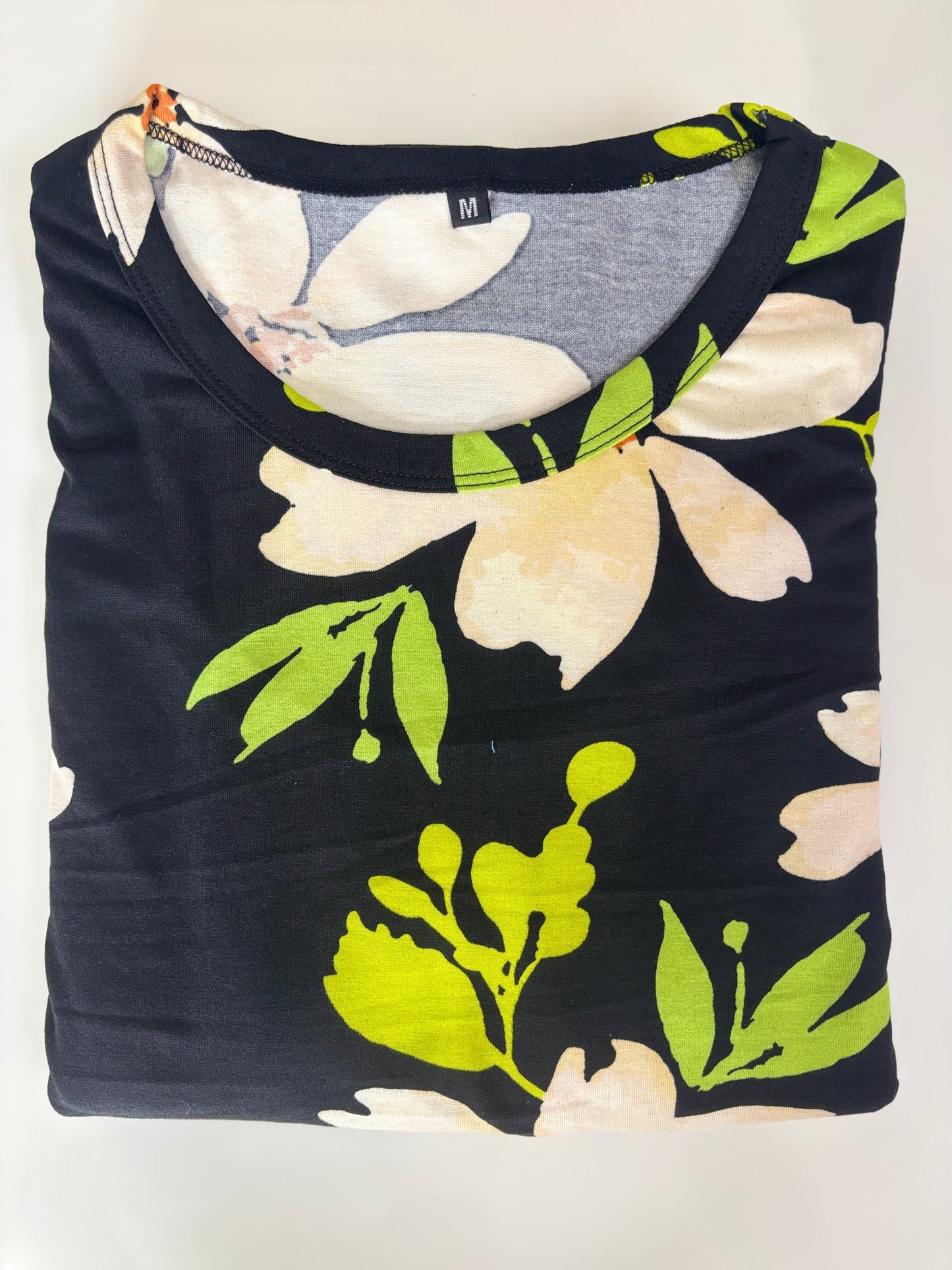 Black Floral Print Maternity Maxi