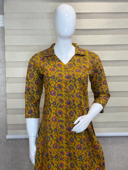 Mustard Floral Paisley Print Co-ords
