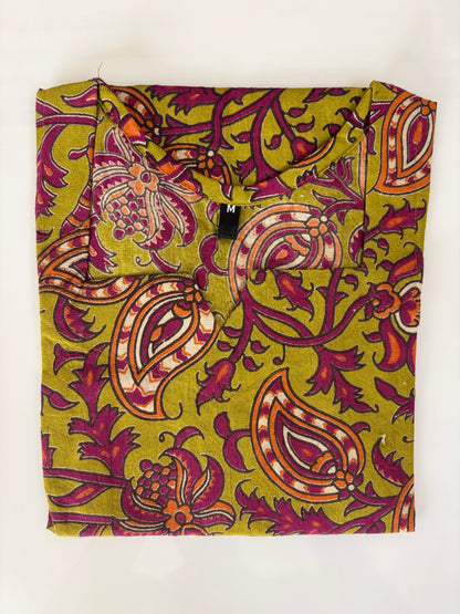 Olive Paisley Charm Short Kurti