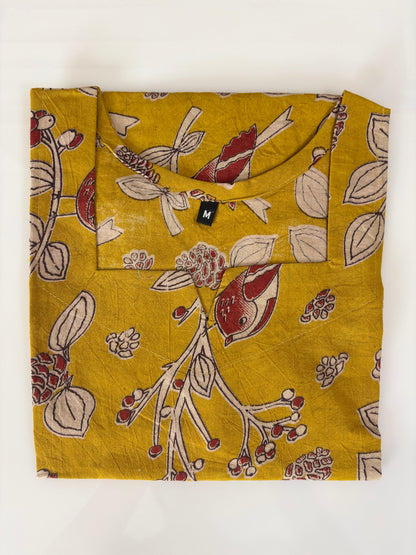 Mustard Songbird Short Kurti
