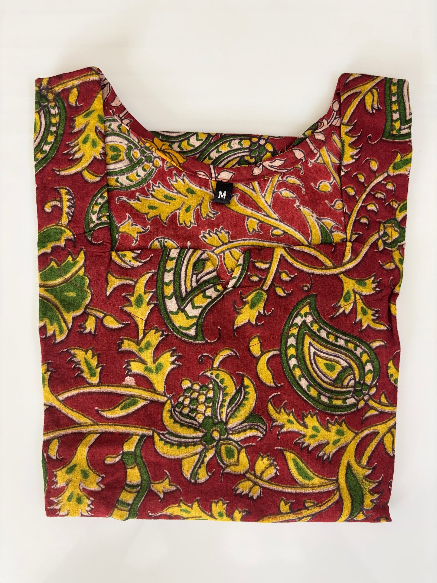 Rust Paisley Elegance Short Kurti