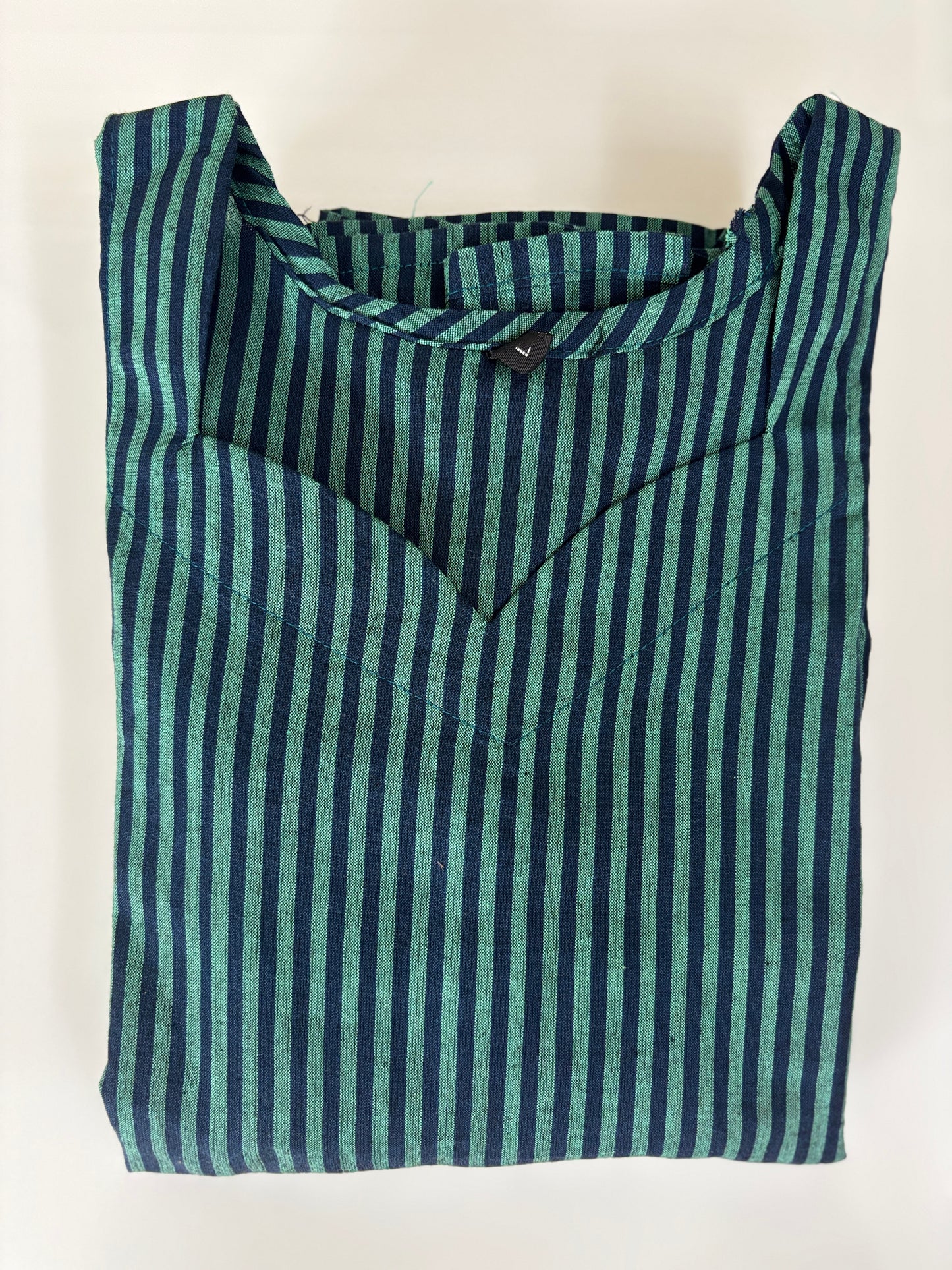 Green Stripe Print Budget Friendly Frock