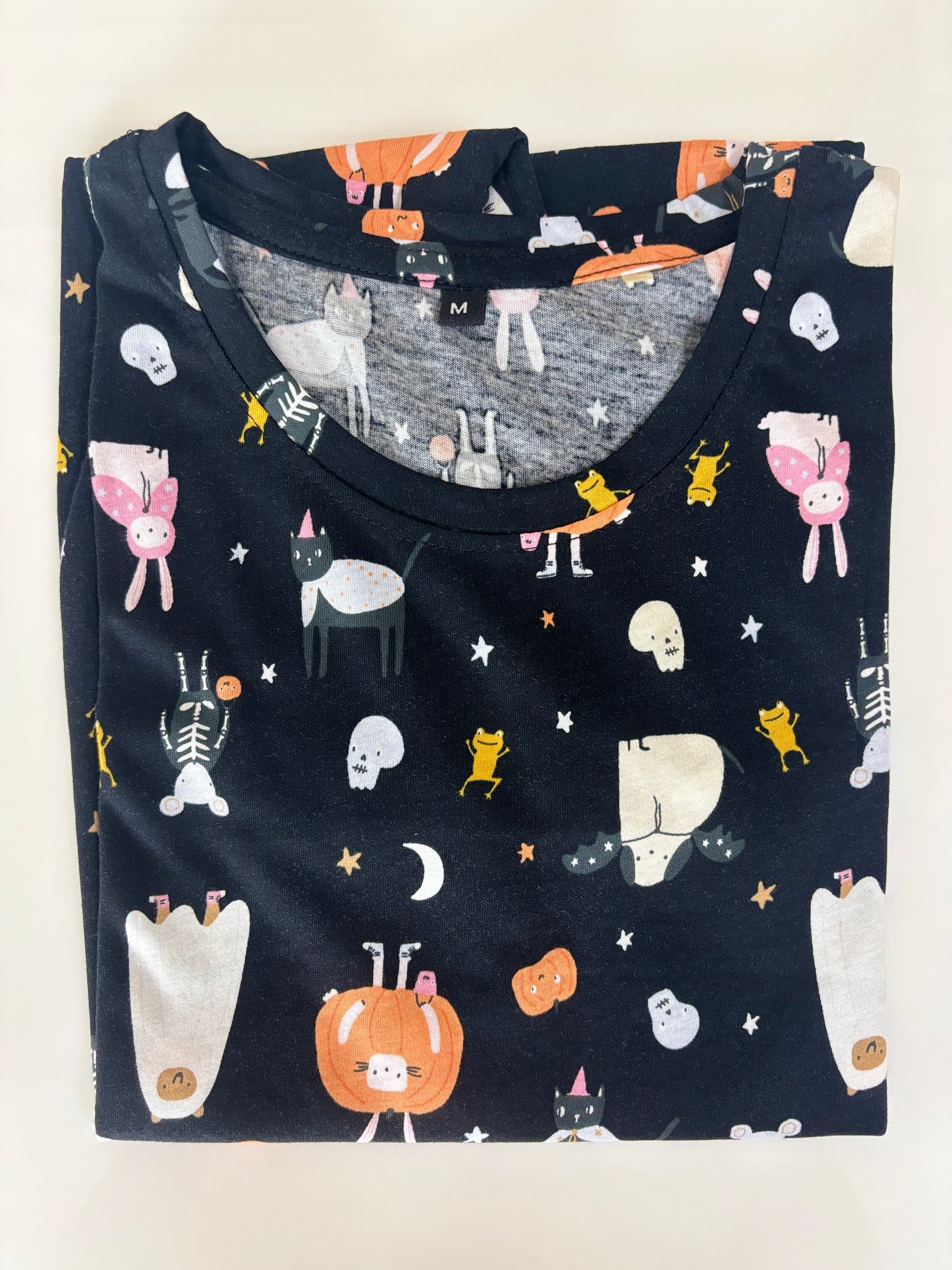 Midnight Black Whimsical Halloween Lounge Tunic