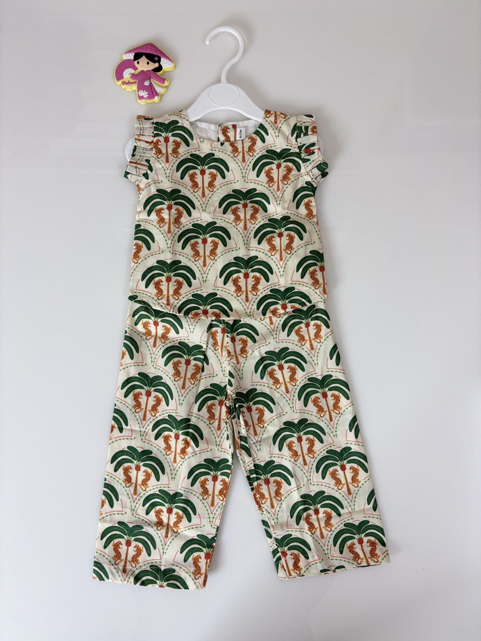 Multicolor romper Printed Top and Bottom Set