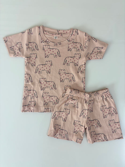 Little Leopard Kids Shorts Co-ord Set