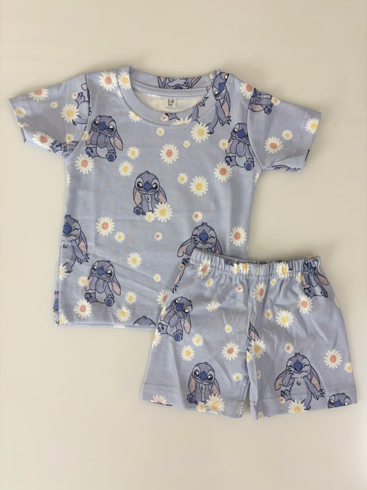 Stitch Daisy Kids Shorts Co-ord Set