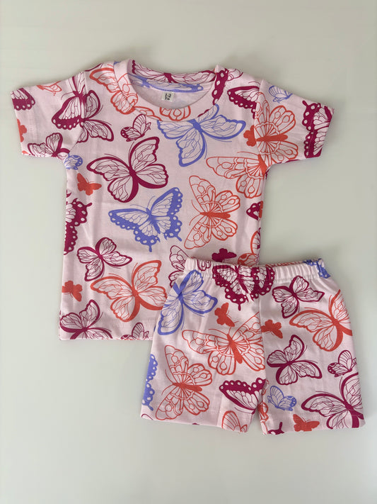 Butterfly Garden Kids Shorts Co-ord Set