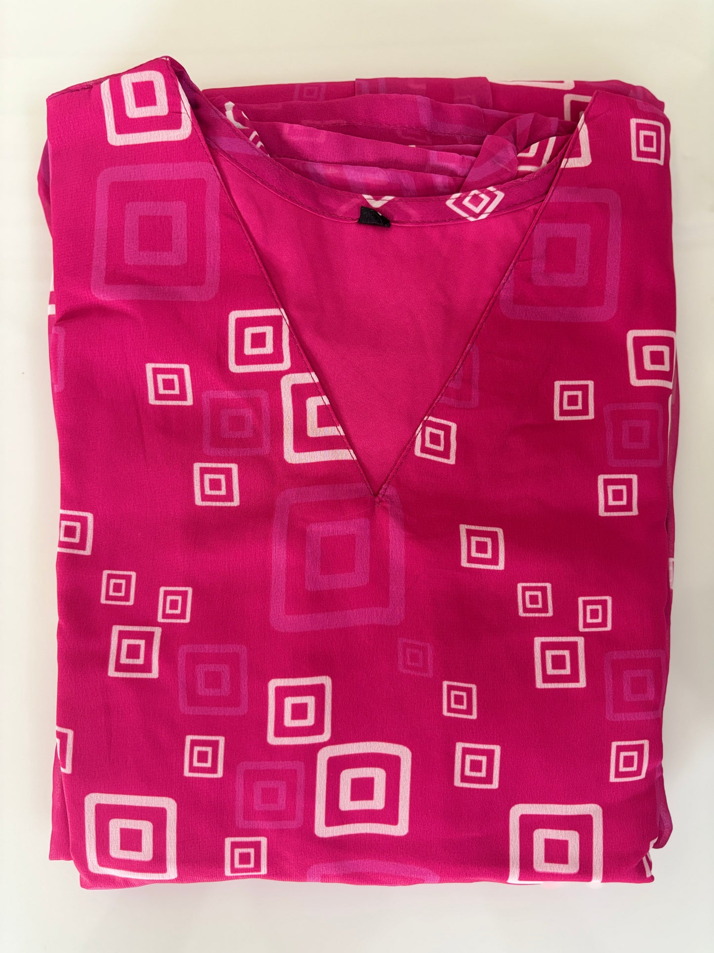 Dark Magenta Geometric Square Print Non-Feeding Maxi