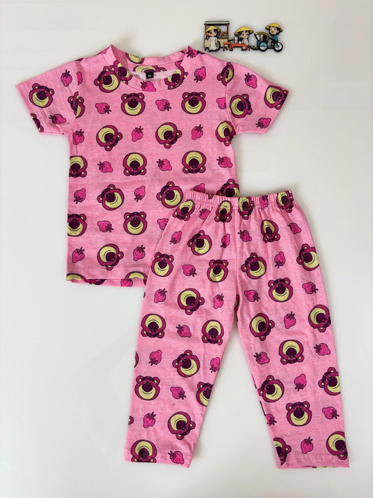 Pink With Floral Printed T-Shirt and Pant Co-ords