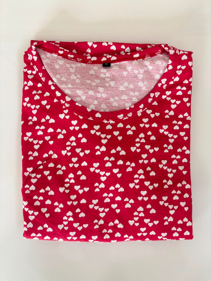 Cherry Red Mini Heart Print  Feeding Max