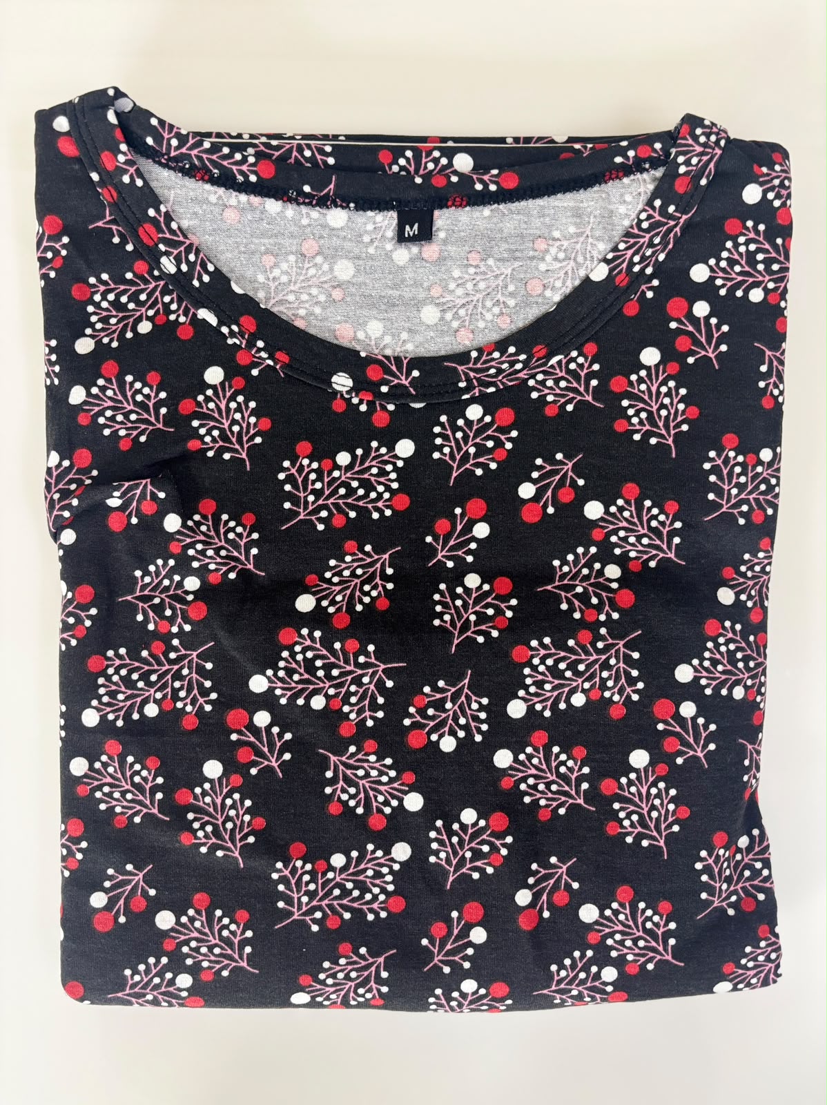 Charcoal Grey Berry Floral Print Cotton Hosiery Feeding Maxi