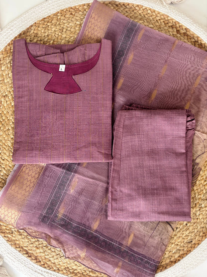 Mulberry Grace Cotton Silk Kurta Set
